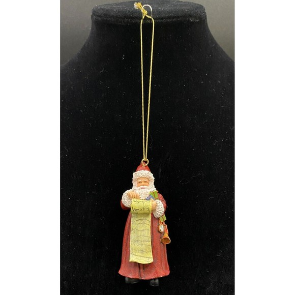Ornament Santa Claus with Naughty & Nice List - Vintage - Picture 7 of 7